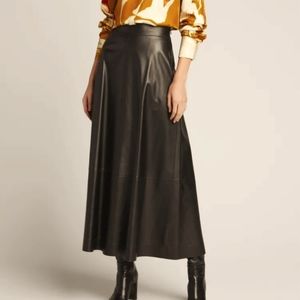 Lafayette 148 Lambskin Skirt